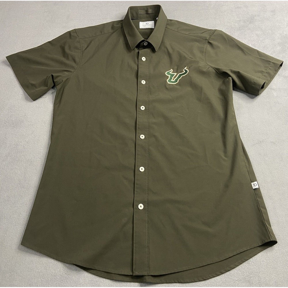 USF Bulls 7 Diamonds Shirt Mens Small‎ Green Siena 4 Way Stretch Performance